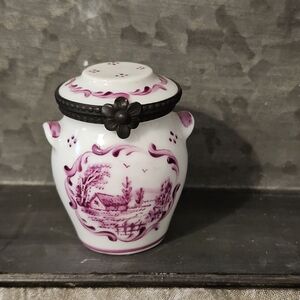 Limoges France Small Handpainted Ceramic Vase